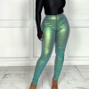 Bright Zip-Up Skinny Hip Lift Sexy Casual Pants