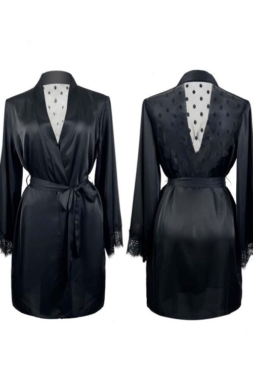 Mesh Polka Dot Ice Silk Patchwork Home Clothes
