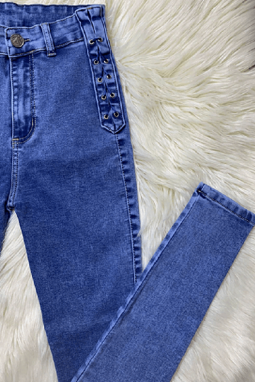 Light Blue Braided Jeans