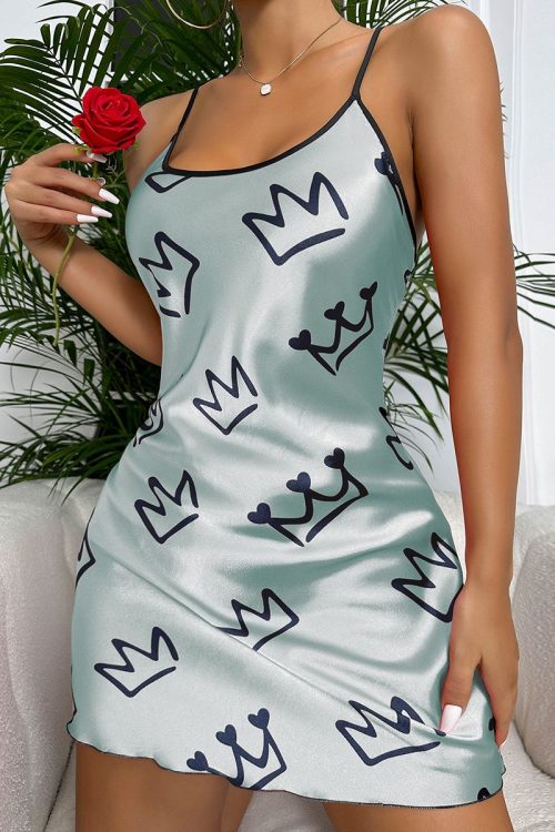 Ice Silk Suspender Nightdress