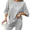 Knit Pajamas 2 Piece Lounge Sets